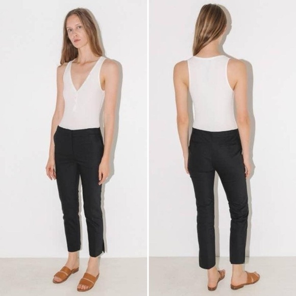Helmut Lang Slim Cotton Pant in Black Size 2 - Picture 1 of 6